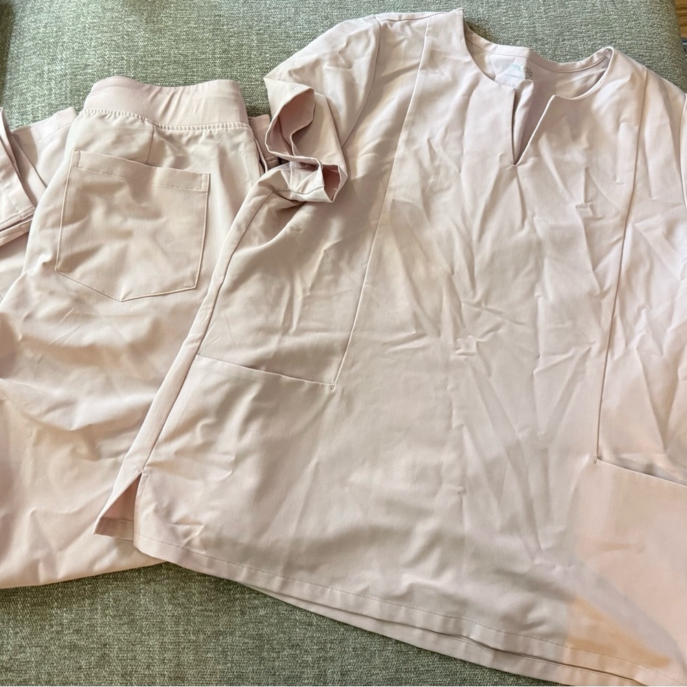 Women's Blush Pink Tunic Top and Pants Set